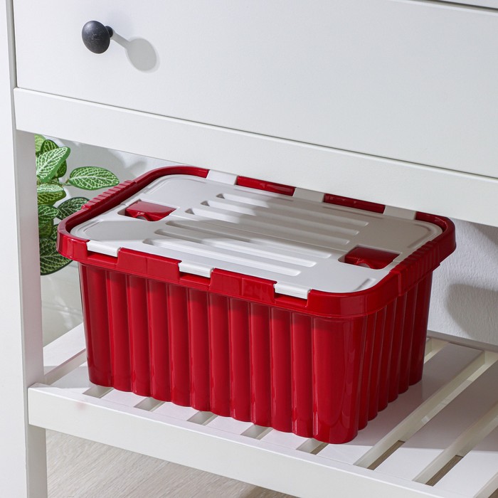 Ящик для хранения со створками «Сплит», 10 л, 25,5×38×17,6 см, цвет МИКС - Фото 1