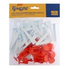 Комплект зажим "Ворота" + клин "Ворота" для выравнивания плитки ТУНДРА, 1 мм, 40/40 шт. 9291436