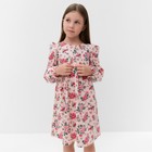 Платье для девочки, цвет розовый/розы, рост 104 см - Фото 3