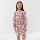 Платье для девочки, цвет розовый/розы, рост 104 см - Фото 6