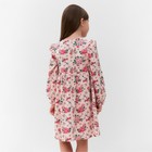 Платье для девочки, цвет розовый/розы, рост 98 см - Фото 5