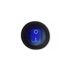 Переключатель влагозащищенный круглый синий с подсветкой, 250 В, 6 А, 3 контакта - фото 7526488
