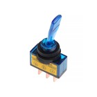 Тумблер однополюсный с синей LED индикацией, 12 В, 20 A, 3 контакта - фото 319116181