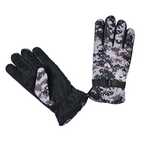 Перчатки мужские зимние, цвет чёрный, размер 12 (25-30 см)