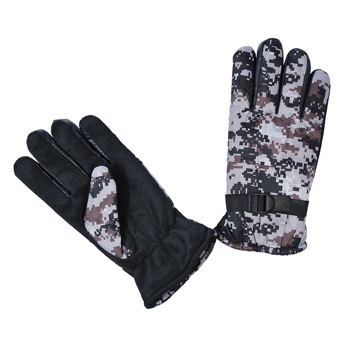 Перчатки мужские зимние, цвет чёрный, размер 12 (25-30 см) - фото 1907559752