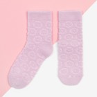Носки для девочки махровые KAFTAN «Цветочки», размер 18-20 см, цвет лиловый - фото 17640423