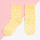 Носки для девочки махровые KAFTAN «Смайлики», размер 16-18 см, цвет жёлтый - фото 17640428
