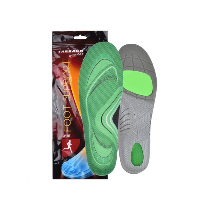 Стельки спортивные Tarrago Foot Support, анатомические, ткань, размер 38-39 - Фото 1