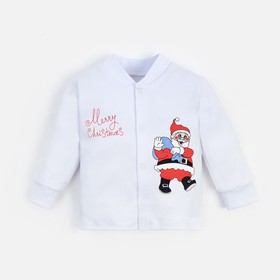 Кофточка детская "Merry Christmas", цвет белый, рост 62 см