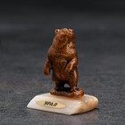 Сувенир "Медведь кроха", селенит, металл, минералы, 3х2х4 см - Фото 2