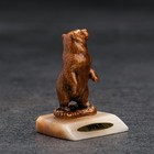 Сувенир "Медведь кроха", селенит, металл, минералы, 3х2х4 см - Фото 4