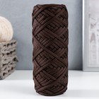Шнур для вязания 100% полиэфир, ширина 4 мм 50м (шоколад) - фото 299825750