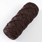 Шнур для вязания 100% полиэфир, ширина 4 мм 50м (шоколад) - Фото 2