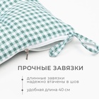 Сидушка на стул «Этель. Клеточка», 40×40 см, зелёная, 100% полиэстер 7810958