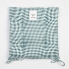 Сидушка на стул «Этель. Клеточка», 40×40 см, зелёная, 100% полиэстер 7810958