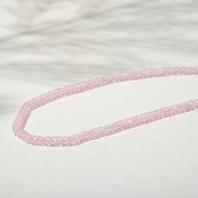 Бусины на нити рондель "Циркон", 3*2мм, цвет розовый, 38см