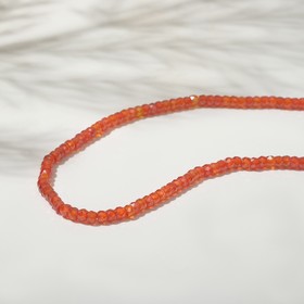 Бусины на нити рондель "Циркон", 3*2мм, цвет оранжевый, 38см