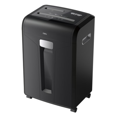 Шредер Deli E14400, фрагменты 4×40 мм, до 16 листов, уничтожает скрепки, скобы, пластиковые карты и диски