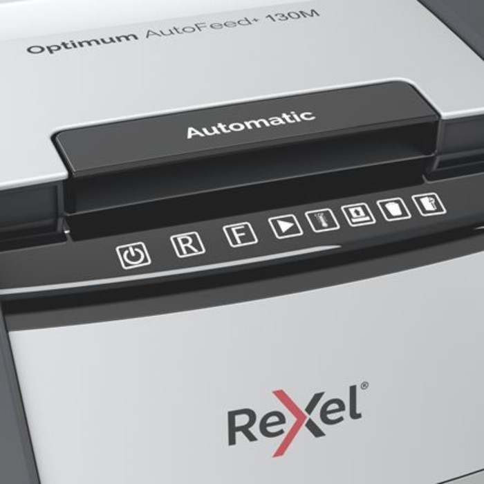 Шредер Rexel Optimum AutoFeed 130M, фрагменты 2х15мм, 130 листов, скрепки, скобы, пл.карты - фото 51315272