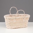 Корзина плетёная, 26×13×12 см, белый, бамбук - фото 24315996