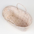 Корзина плетёная, 26×13×12 см, белый, бамбук - фото 24315998