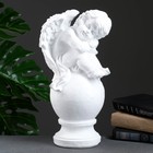 Фигура "Ангел спящий на шаре" белый 15х19х40см - фото 3565825