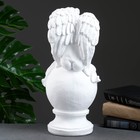 Фигура гипс «Ангел спящий на шаре», белый, 15×19×40 см - Фото 2