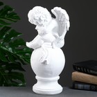 Фигура гипс «Ангел спящий на шаре», белый, 15×19×40 см - Фото 3