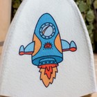 Шапка для бани с детским принтом "Ракета" - Фото 2