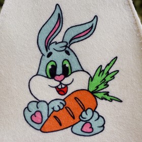 Шапка для бани и сауны «Заяц», полиэфир 70%, шерсть 30%, детская, «Добропаровъ» (комплект 2 шт)