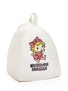 Шапка для бани и сауны «Маленькая банщица», полиэфир 70%, шерсть 30%, детская, «Добропаровъ» - Фото 5