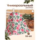 Шапка для бани и сауны «Розочки», полиэфир 70%, шерсть 30%, «Добропаровъ» - Фото 3