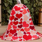 Шапка для бани и сауны «Сердечки», шерсть, полиэфир, «Добропаровъ» - Фото 4