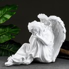 Фигура "Ангел девушка сидя" большая, белый 28х45х37см - Фото 2