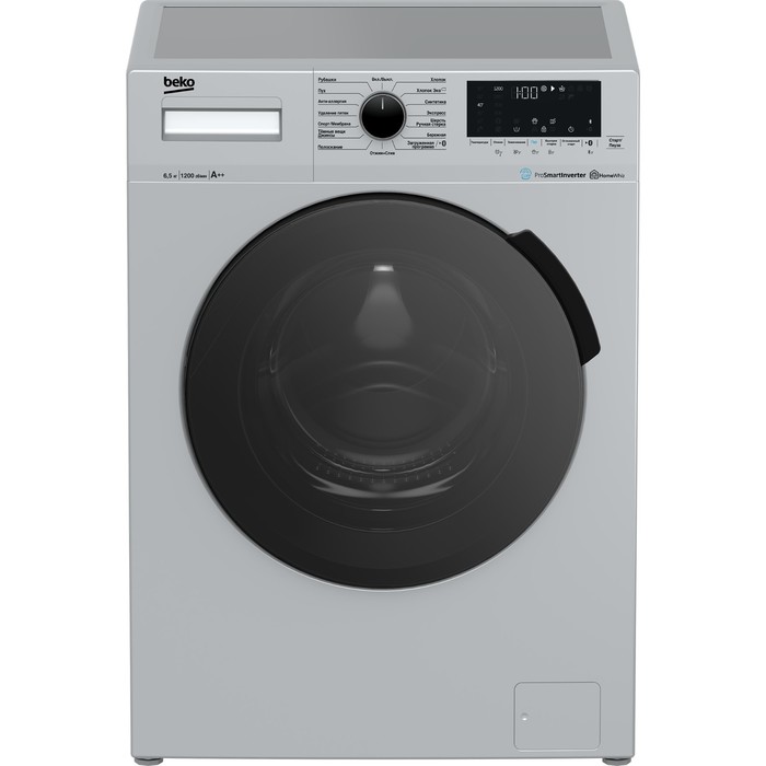 Стиральная машина Beko WSPE 6H616S, класс А, 1200 об/мин, 6.5 кг, серо/черная - Фото 1