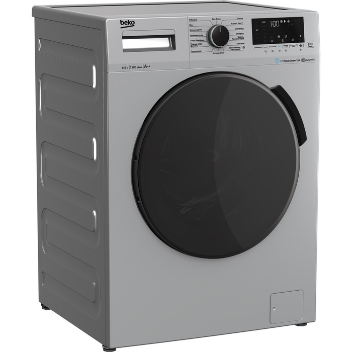 Стиральная машина Beko WSPE 6H616S, класс А, 1200 об/мин, 6.5 кг, серо/черная - фото 51524675