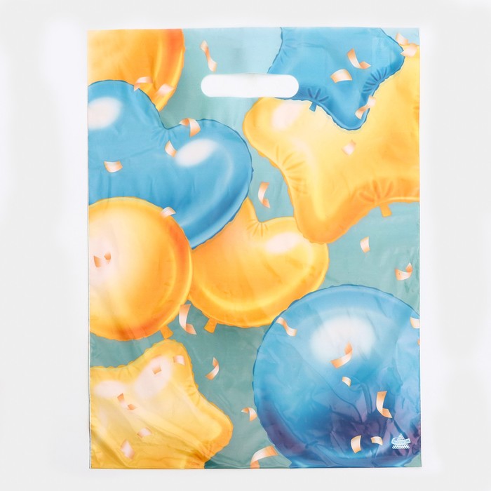 Пакет полиэтиленовый «Шарики в подарок», с вырубной ручкой, 40×31 см, 30 мкм - Фото 1