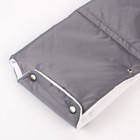 Муфта на коляску для рук флисовая, на кнопках, серая - Фото 3