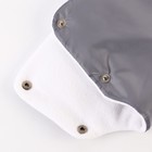 Муфта на коляску для рук флисовая, на кнопках, серая - Фото 6