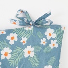 Сидушка на стул «Этель. Райские цветы», 40×40 см, синяя, 100% п/э - фото 45570632