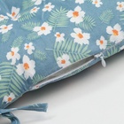 Сидушка на стул «Этель. Райские цветы», 40×40 см, синяя, 100% п/э - фото 45570633