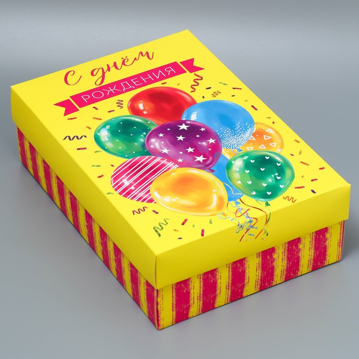 Коробка подарочная складная, упаковка, «День рождения», 30 х 20 х 9 см