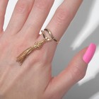 Кольцо «Кисть» с узором, цвет золото, безразмерное - Фото 2