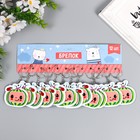 Брелок ПВХ "Арбузик-телевизор с божьей коровкой" 6х6 см (комплект 12 шт) - фото 21866267