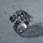 Кольцо "Сколопендра", цвет чернёное серебро, безразмерное - фото 10744216