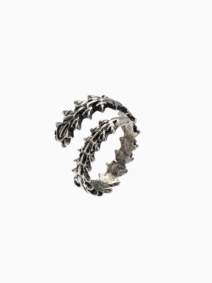 Кольцо «Сколопендра», цвет чернёное серебро, безразмерное - Фото 1