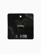 Кольцо «Сколопендра», цвет чернёное серебро, безразмерное - Фото 5