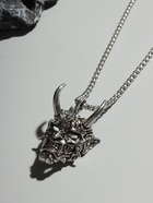 Кулон «Маска Они», 70 см, цвет чернёное серебро 9218059