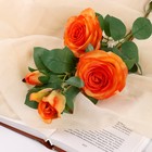 Цветы искусственные "Роза роскошь" 9х63 см, оранжевый - фото 319898776