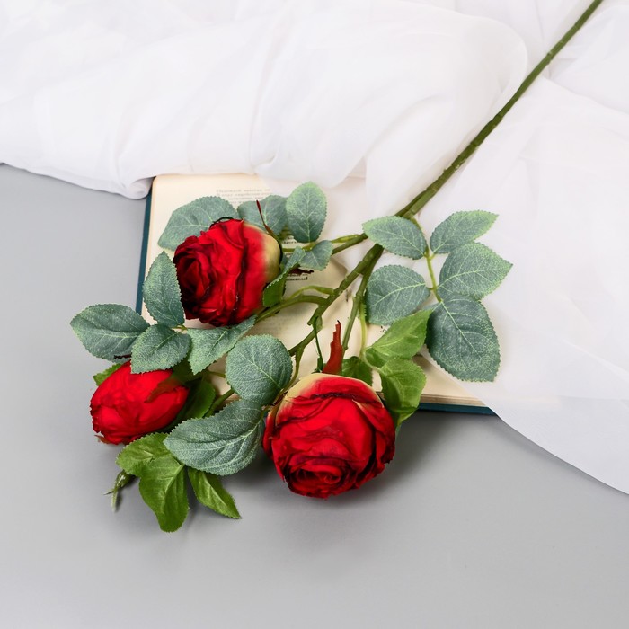 Цветы искусственные "Роза грация" 7х57 см, красный - Фото 1